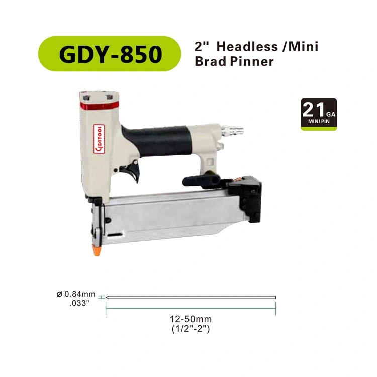 Ga. 21 Air Pin Nailer, Omer Mg40 Pin Nail Gun, Professional Pneumatic 2′′ Micro Pin Nailer Ga. 21 Air Pinner Nail Gun Gdy-P850