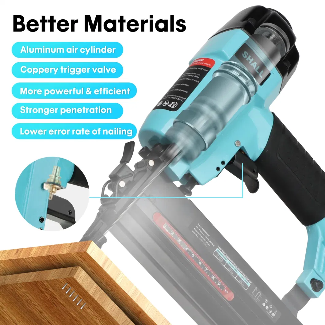 Shall P625 23gauge Pneumatic Micro Pin Nailer 13/32" to 1-3" Length Air Power Headless Pinner Gun Nailer for Woodworking