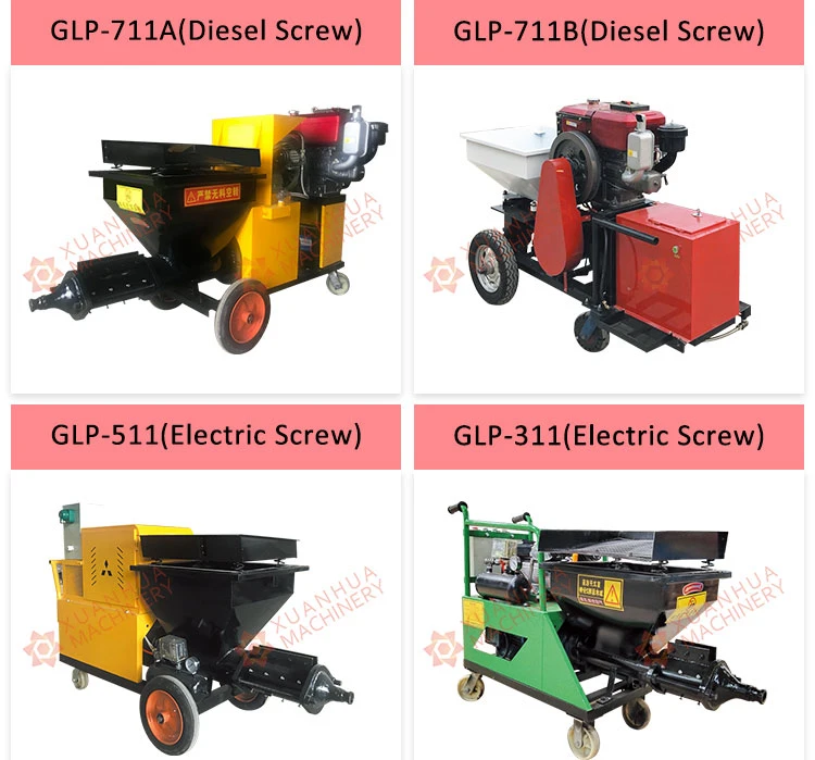 Airless Mortar and Cement Plaster Pump Sand Shotcrete Slurry Sprayer